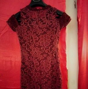 Beautiful Marron out on the torn dress